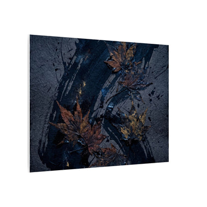 Sophisticated Ink Brushstroke Canvas Art - Dark Texture Dark Japandi