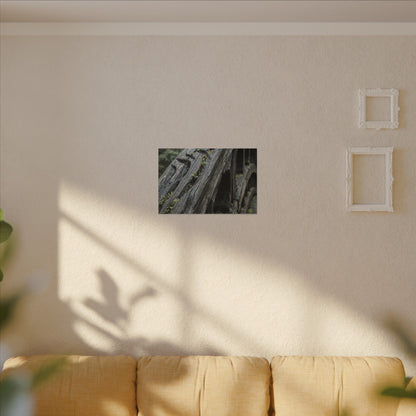 Overcast Wooden Bridge Canvas Art - Japandi Kanso