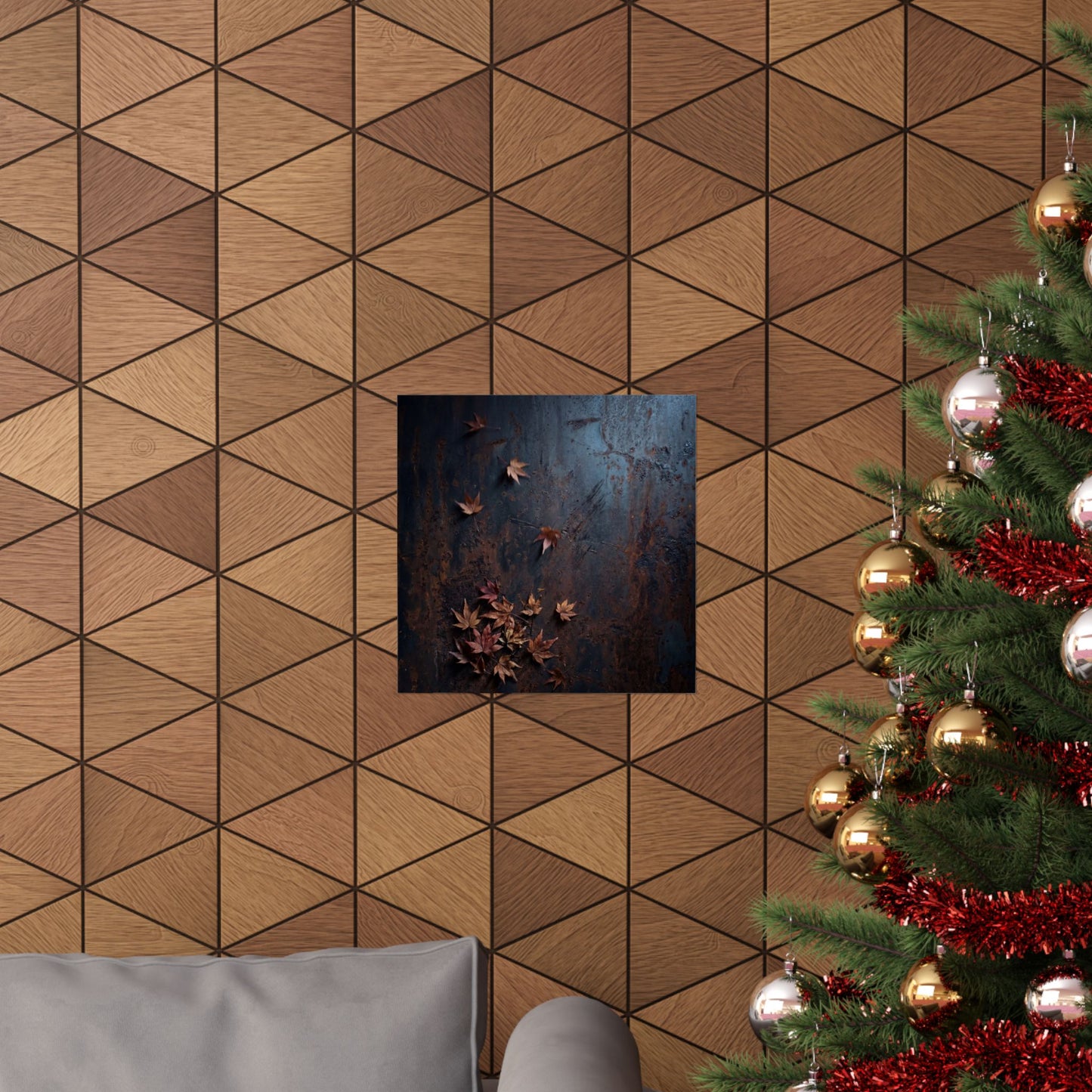 Rust Patina Wall Art Print | Autumn Dark Japandi Shadow Zen Art