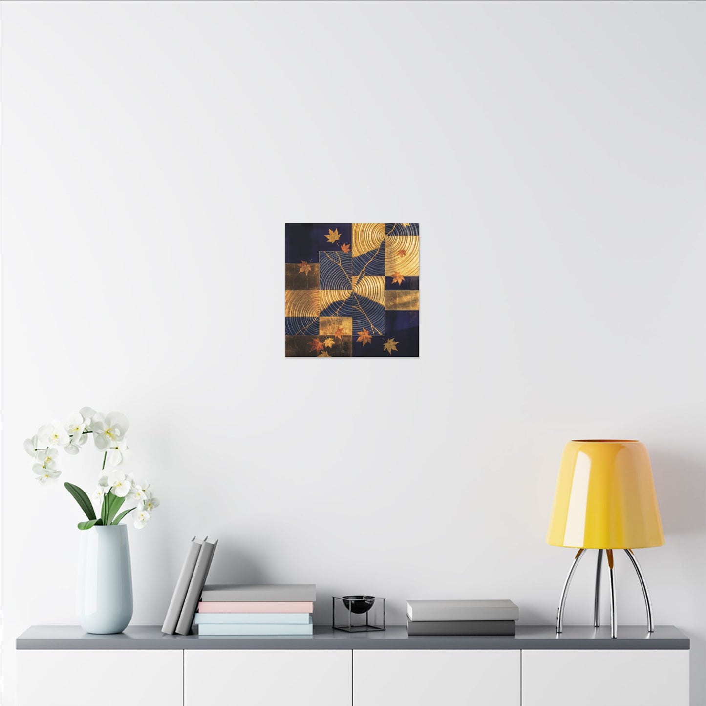 Autumn Water Ripple Crackle Gold Canvas Art | Artful Decor