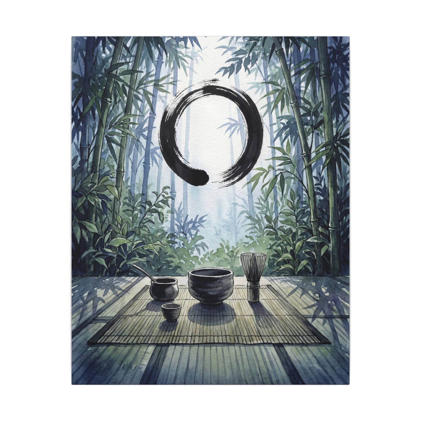 Seijaku Tea Ceremony Canvas Art - Zen Enso