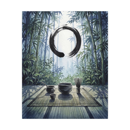 Seijaku Tea Ceremony Canvas Art - Zen Enso
