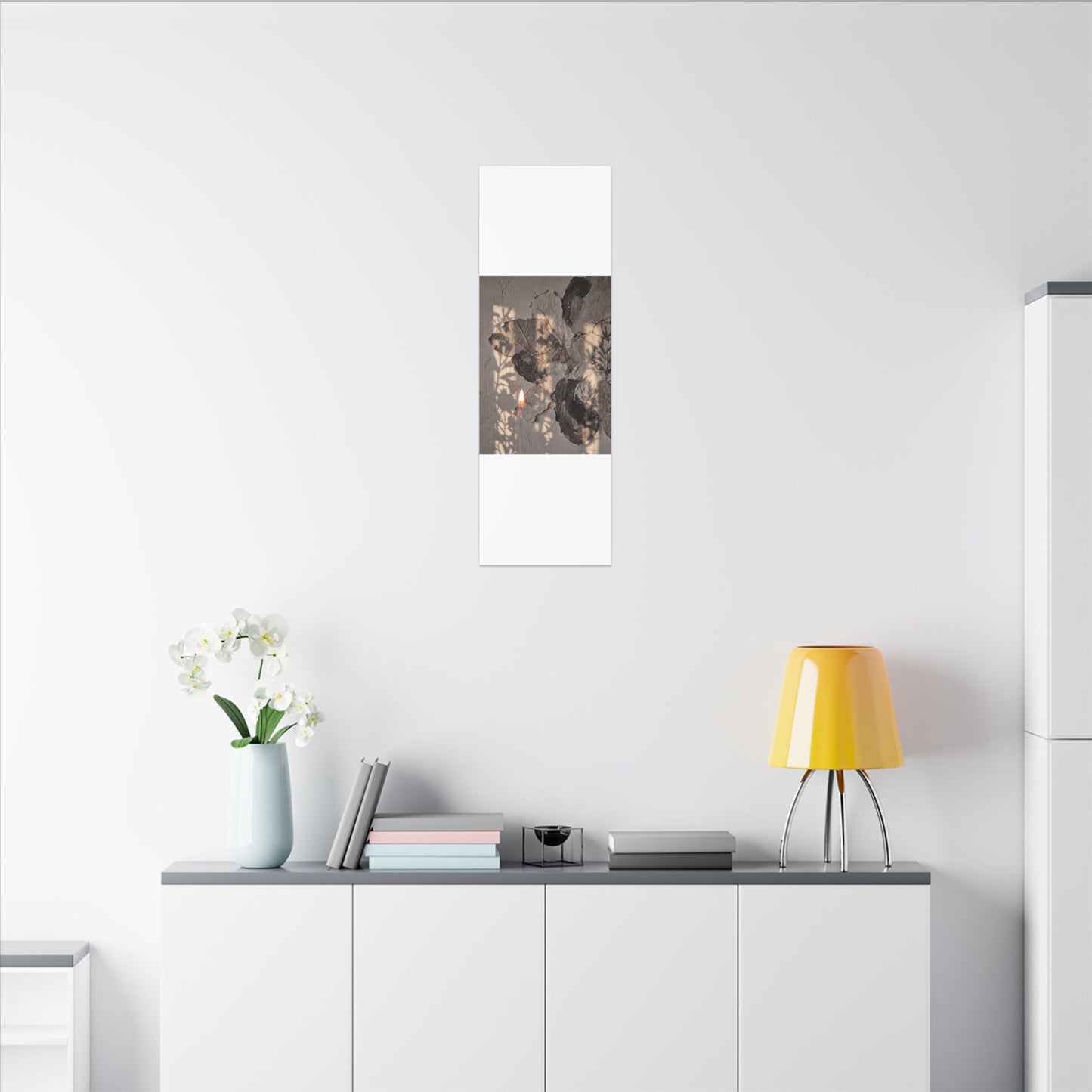 Shadow Play Summer Canvas Art | Japandi Elegant Design