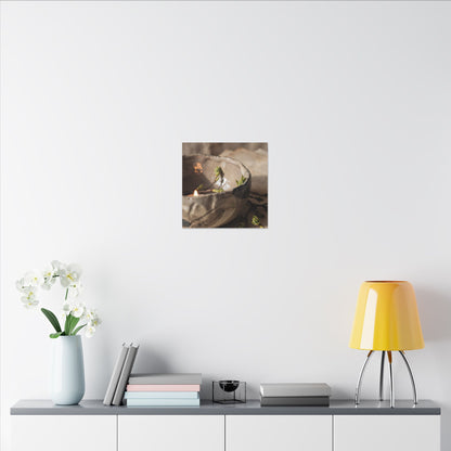 Candlelight Ceramic Bowl Canvas Art - Japandi Ma