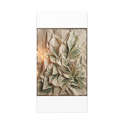 Japandi Paper Fold in Candlelight | Texture Canvas Art