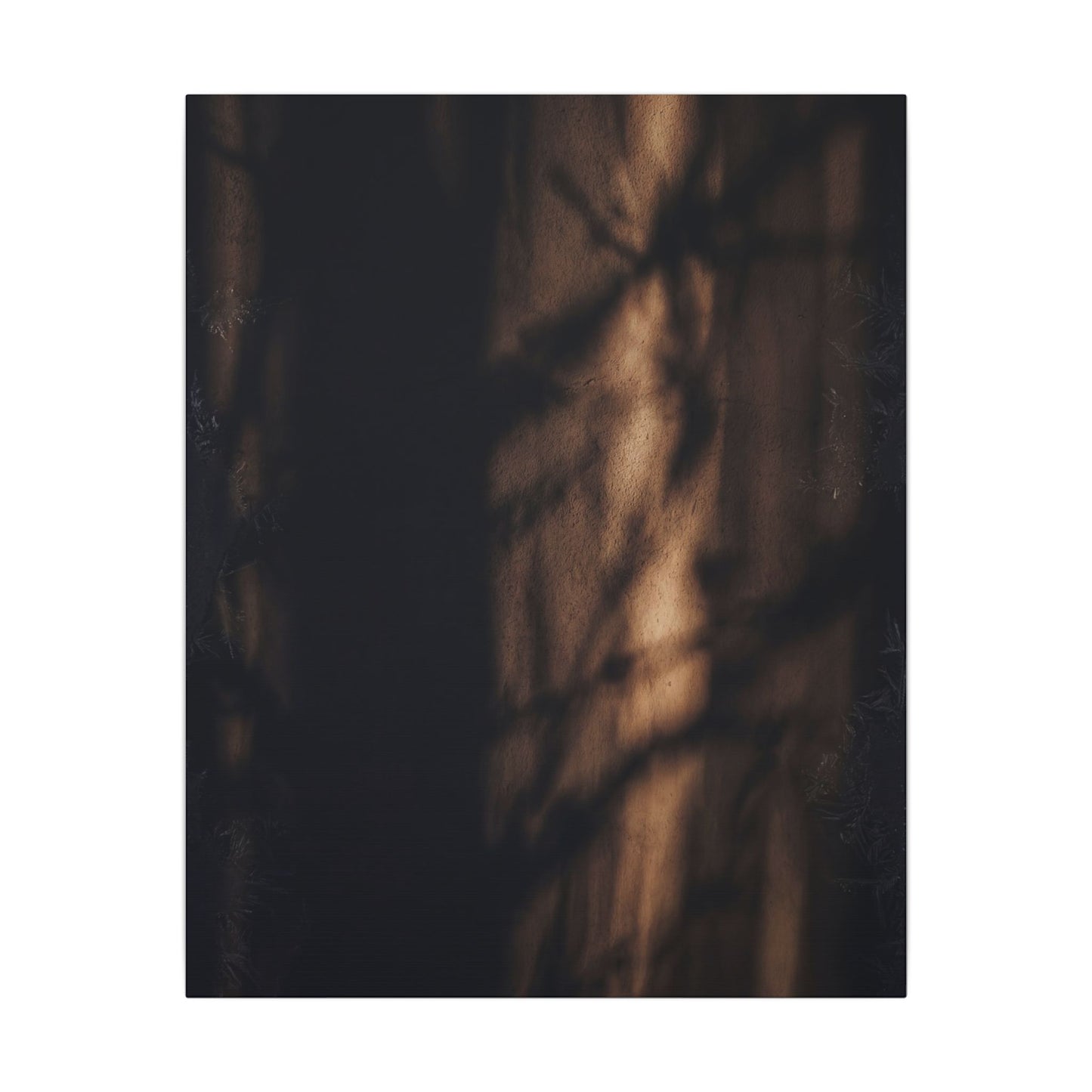 Winter Shadow Play Moody Minimal Canvas Art | Luxurious Decor