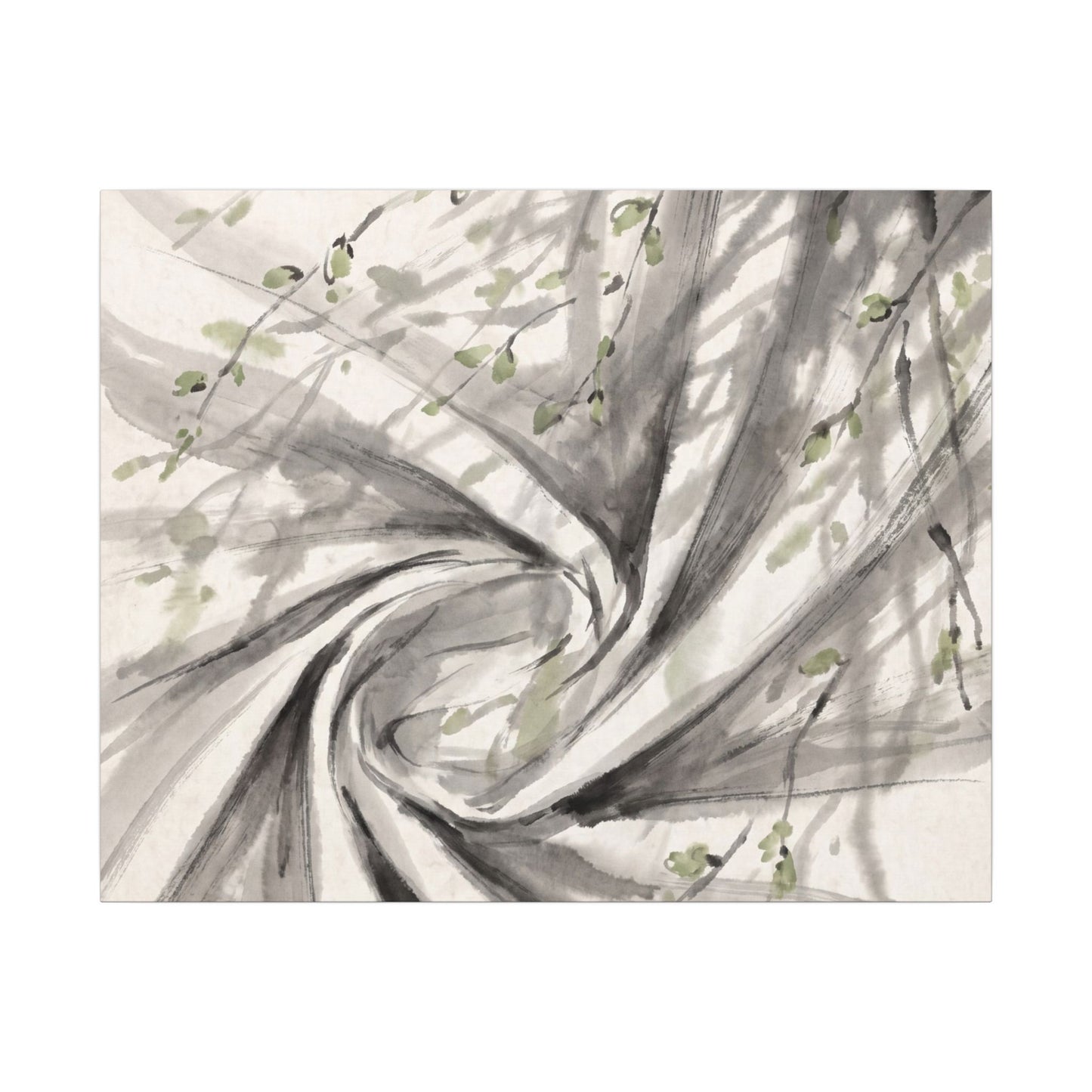 Silk Drape Spring Canvas Art | Zen Contemplative Design