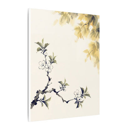 Kanso Cherry Blossom Canvas Art - Zen Sumi E