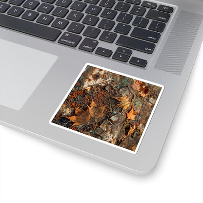 Warm Rust Patina Sticker - Texture Japandi Art Print