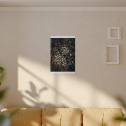 Moonlit Garden Japanese Pattern Canvas Art | Elegant Japandi Art
