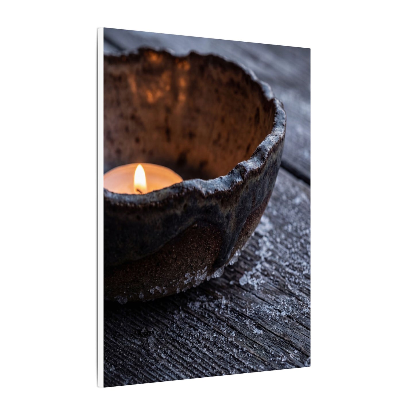 Atmospheric Ceramic Bowl Canvas Art - Moody Minimal Dark Japandi