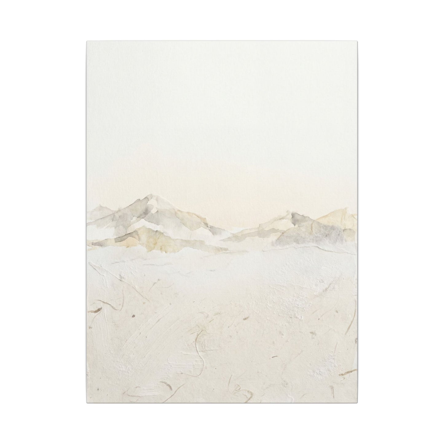 Mountain Mist Winter Canvas Art | Japandi Warm Design
