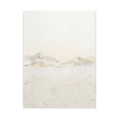 Mountain Mist Winter Canvas Art | Japandi Warm Design