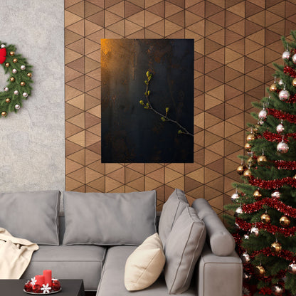 Bold Rust Patina Wall Art Print - Moody Minimal Dark Japandi