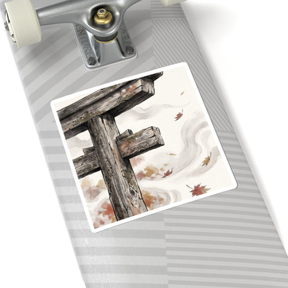 Torii Gate Ukiyo E Inspired Sticker | Serene Zen Art