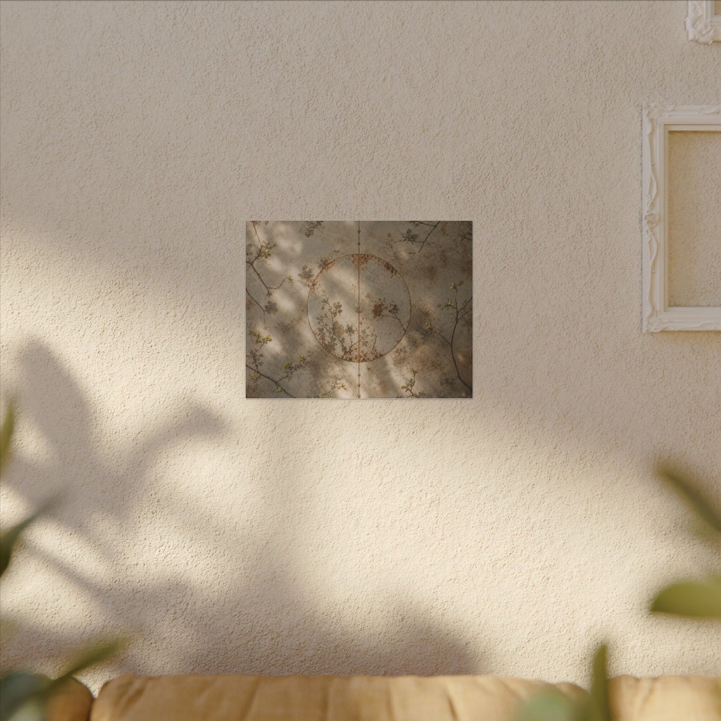 Japandi Rust Patina in Dappled | Japanese Pattern Canvas Art