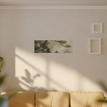 Candlelight Pine Tree Canvas Art - Japandi Kanso