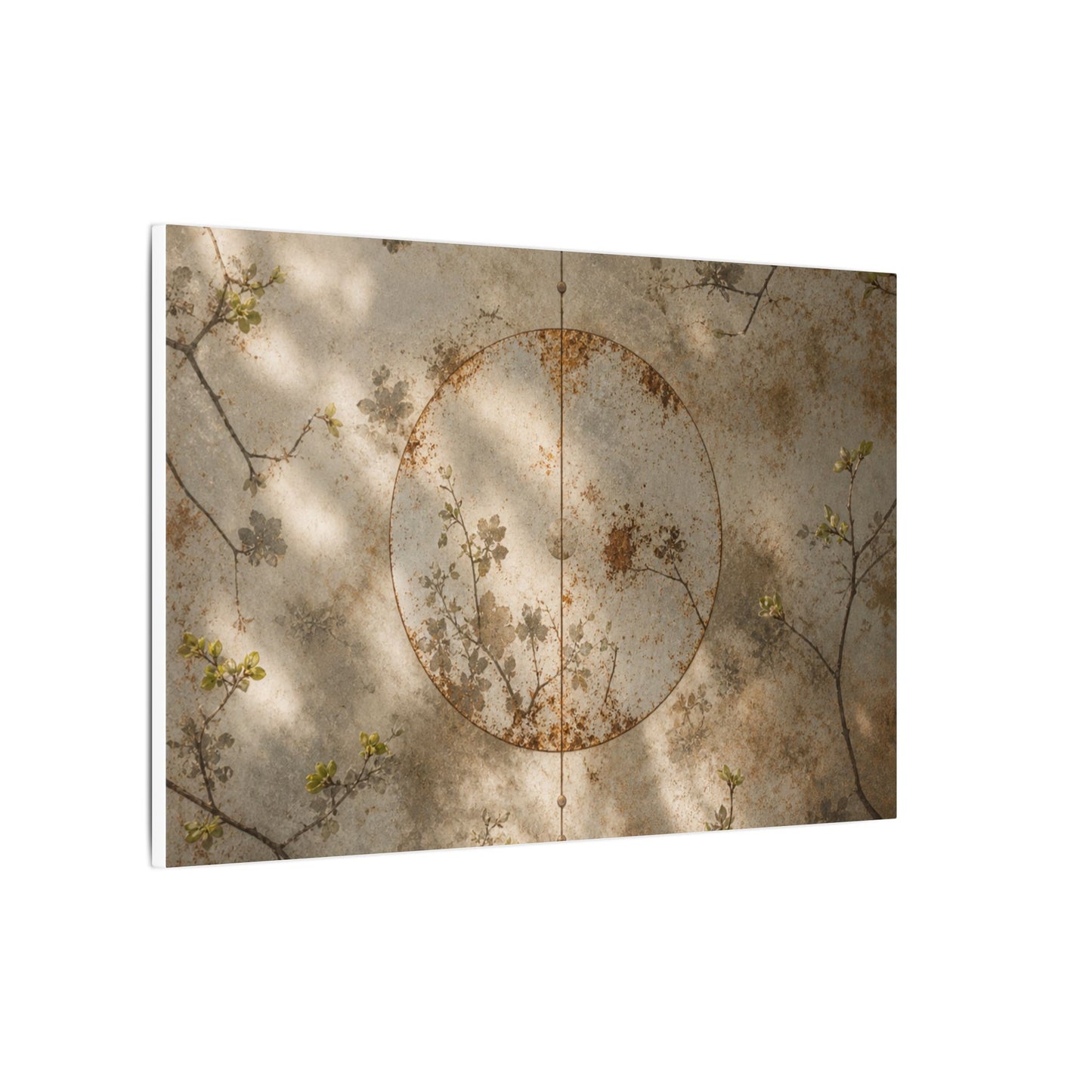 Japandi Rust Patina in Dappled | Japanese Pattern Canvas Art