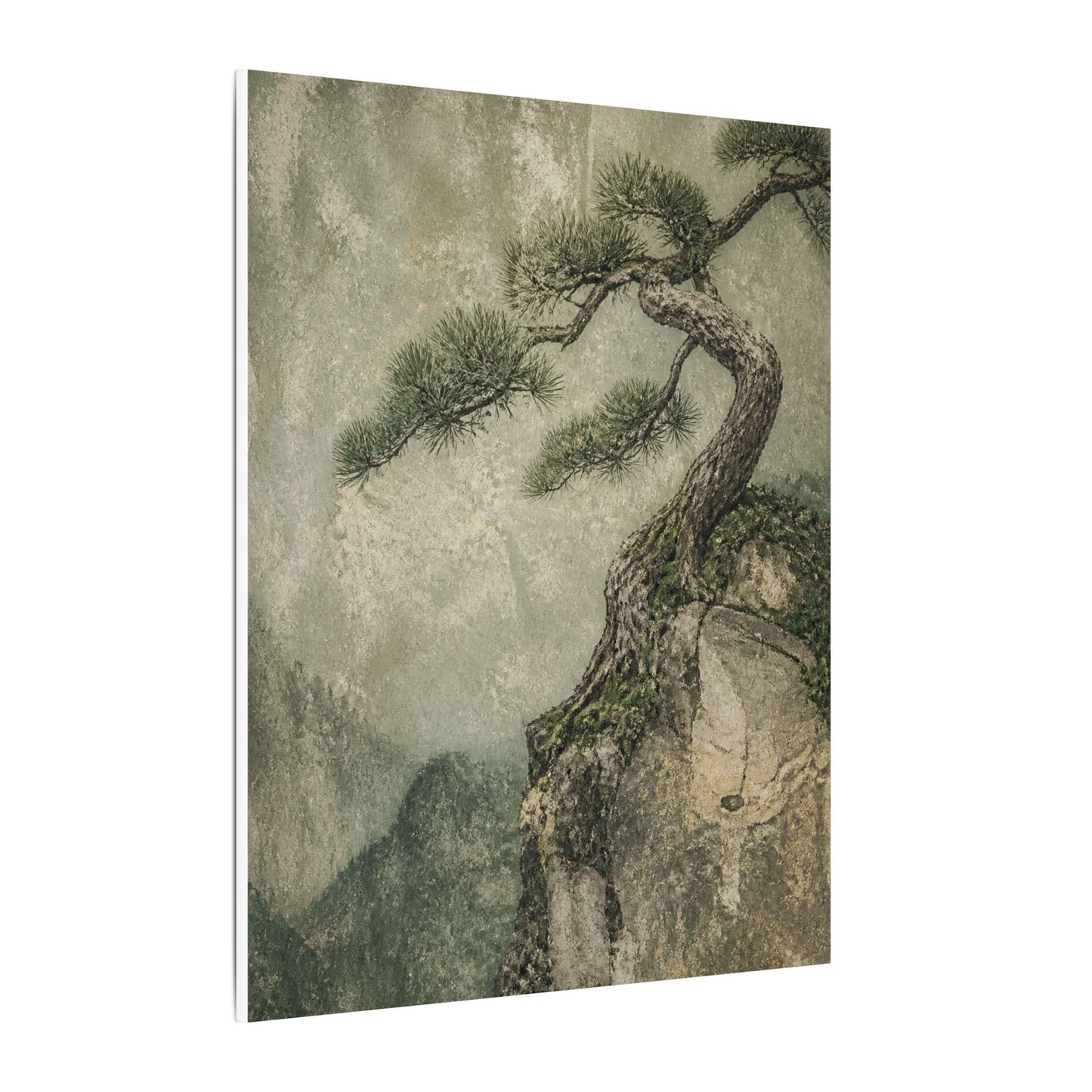 Fukinsei Pine Tree Canvas Art - Japandi Texture