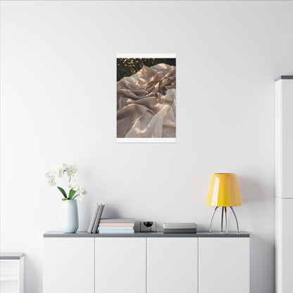 Silk Drape Summer Canvas Art | Japandi Neutral Design