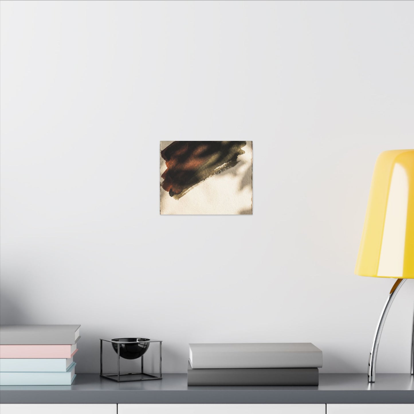 Ink Brushstroke Canvas Art | Summer Dark Japandi Moody Minimal Art