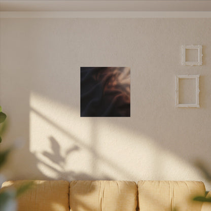 Dark Japandi Silk Drape in Dawn | Shadow Zen Canvas Art