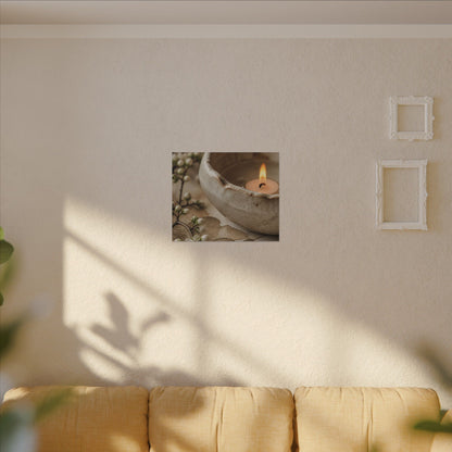 Kanso Ceramic Bowl Canvas Art - Japandi Watercolor
