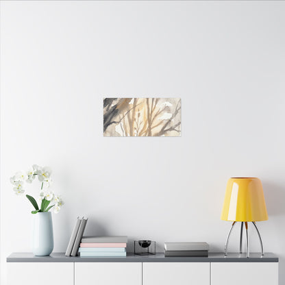 Ma Shadow Play Canvas Art - Japandi Watercolor
