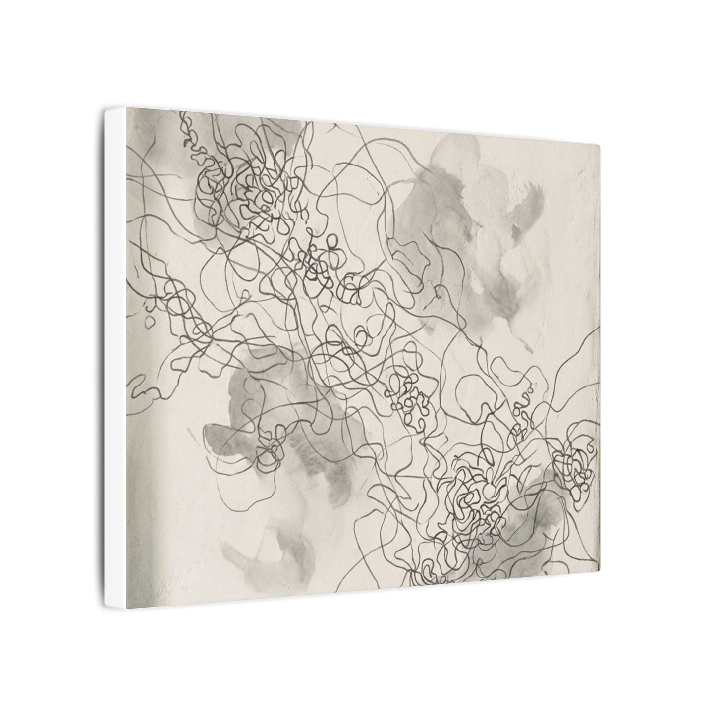 Shadow Play Spring Canvas Art | Dark Japandi Sophisticated Design