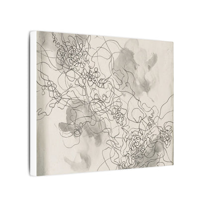 Summer Shadow Play Minimal Line Canvas Art | Earthy Decor
