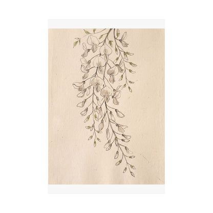 Golden Hour Wisteria Wall Art Print - Japandi Seijaku