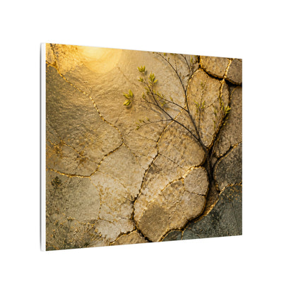 Cracked Earth Spring Canvas Art | Japandi Warm Design