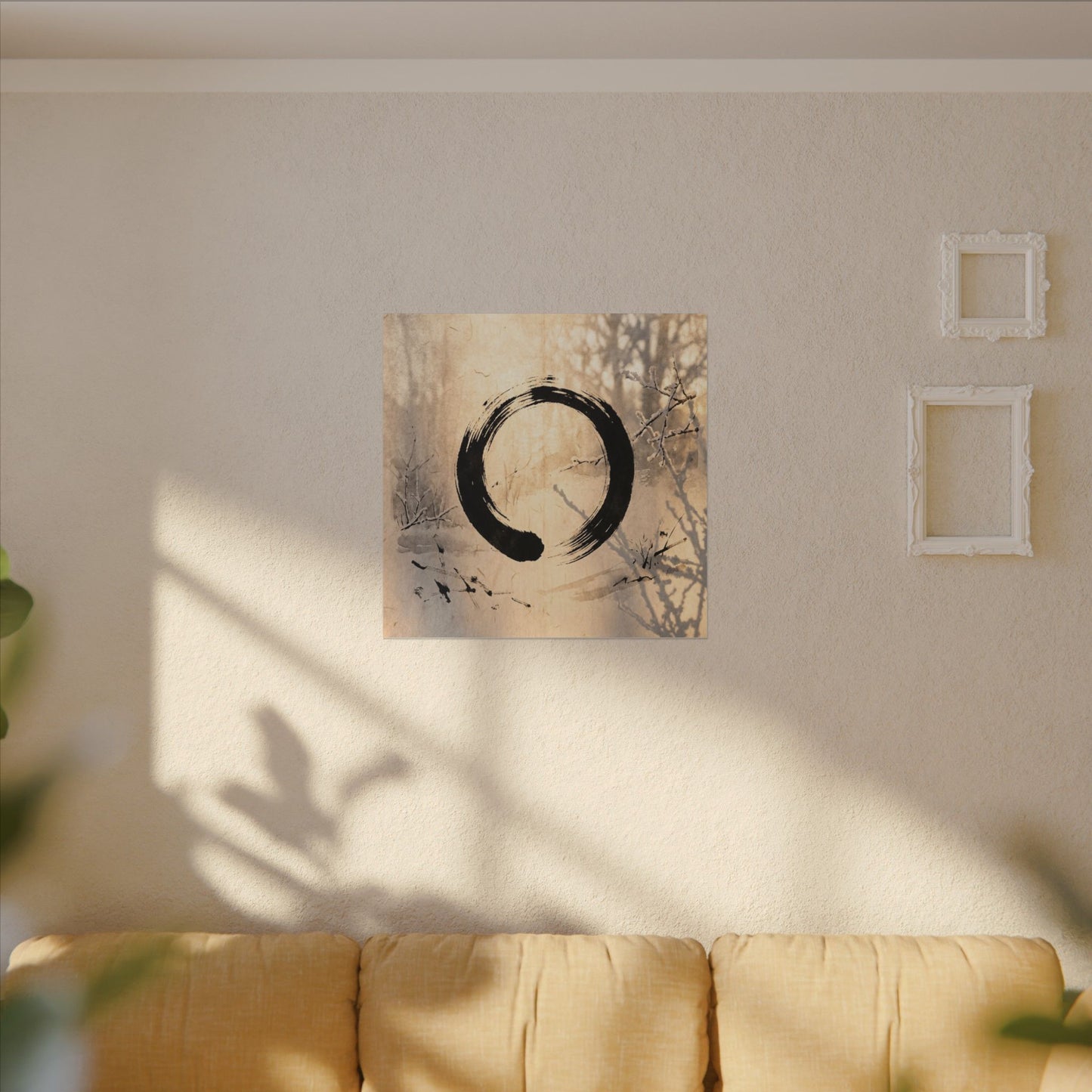 Shoji Screen Enso Canvas Art | Contemplative Zen Art