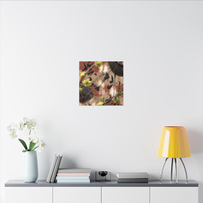 Datsuzoku Ink Brushstroke Canvas Art - Kintsugi Gold Repair