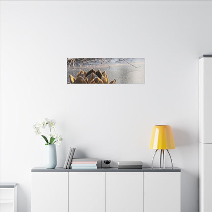Lotus Flower Gold Repair Canvas Art | Beautiful Kintsugi Art