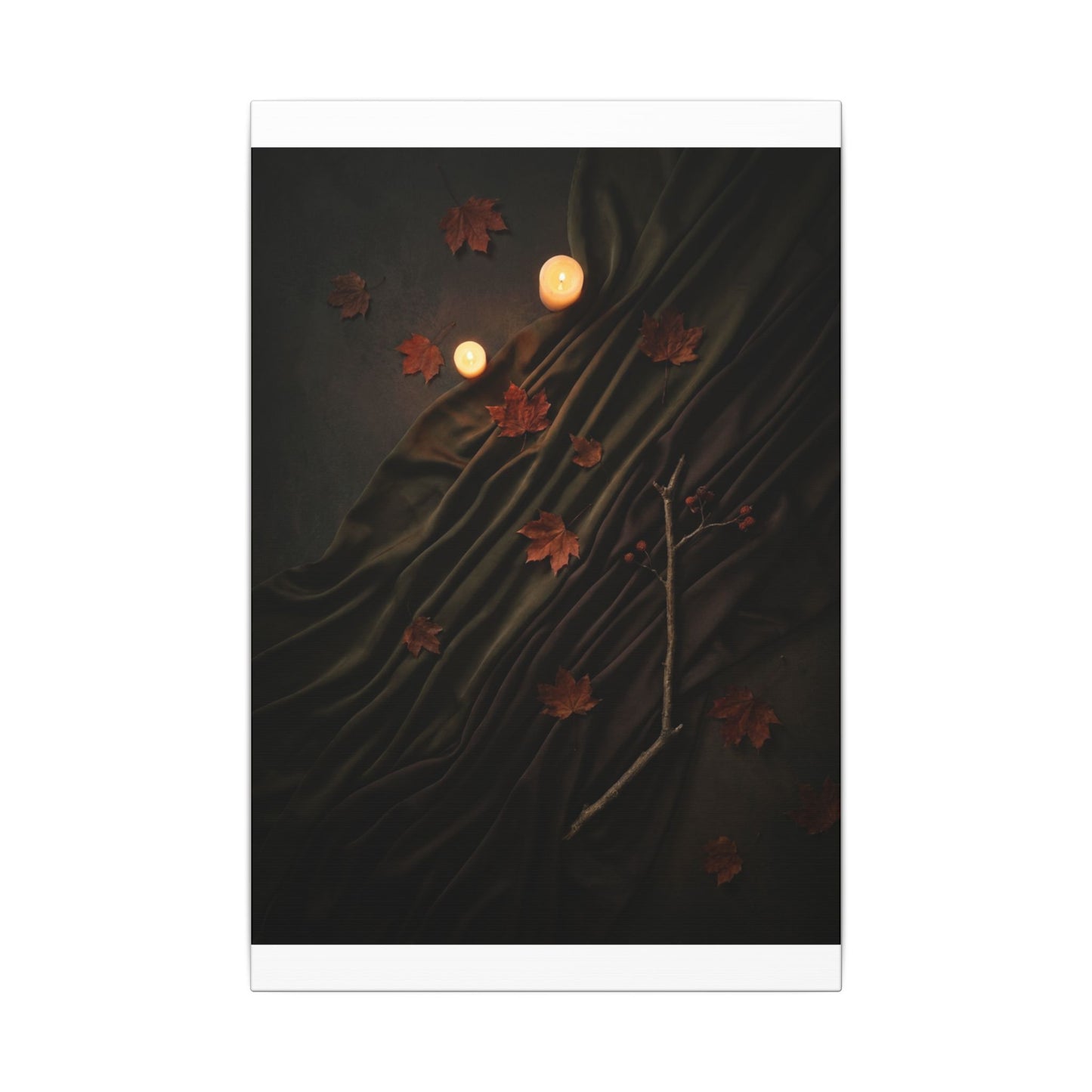 Autumn Silk Drape Moody Minimal Canvas Art | Moody Decor