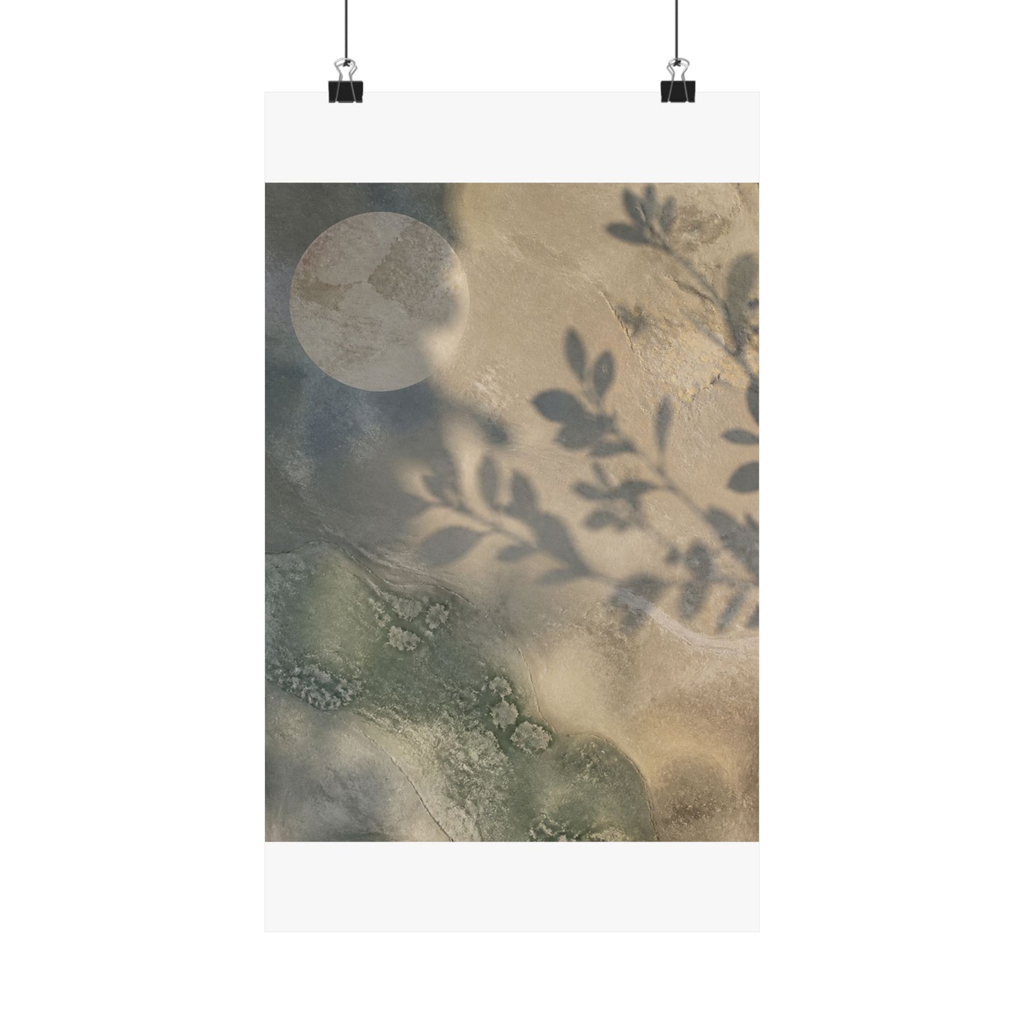 Winter Shadow Play Texture Wall Art Print | Cozy Decor