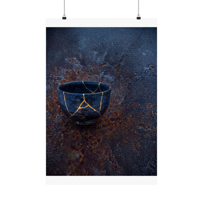 Philosophical Rust Patina Wall Art Print - Gold Repair Kintsugi