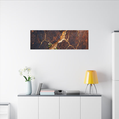 Rust Patina Spring Canvas Art | Kintsugi Resilient Design