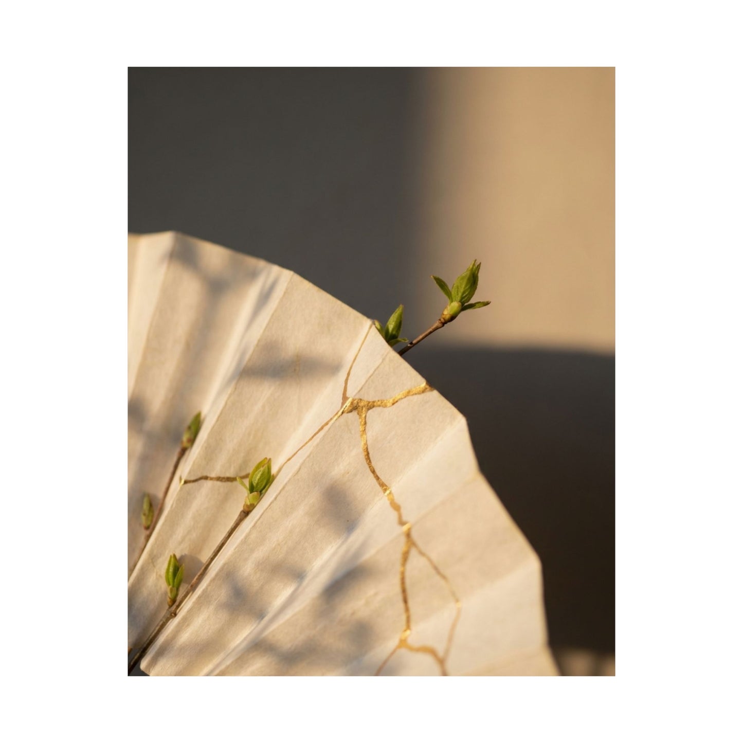 Ma Paper Fold Wall Art Print - Kintsugi Gold Vein