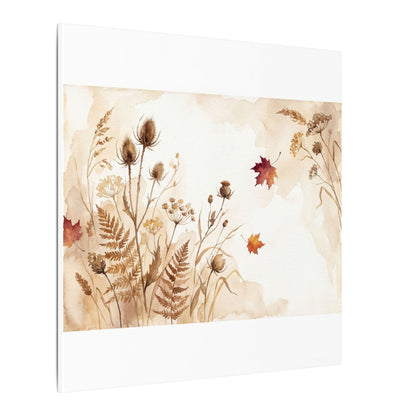 Dried Flowers Canvas Art | Autumn Japandi Watercolor Art