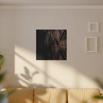 Rust Patina Shadow Zen Canvas Art | Luxurious Dark Japandi Art