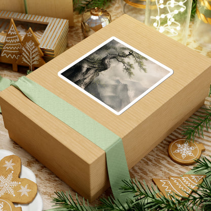 Warm Pine Tree Sticker - Watercolor Japandi