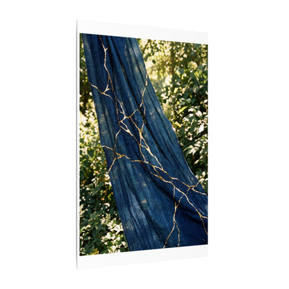 Resilient Silk Drape Canvas Art - Gold Repair Kintsugi