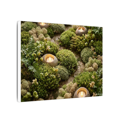 Moss Close Up Japanese Pattern Canvas Art | Neutral Japandi Art