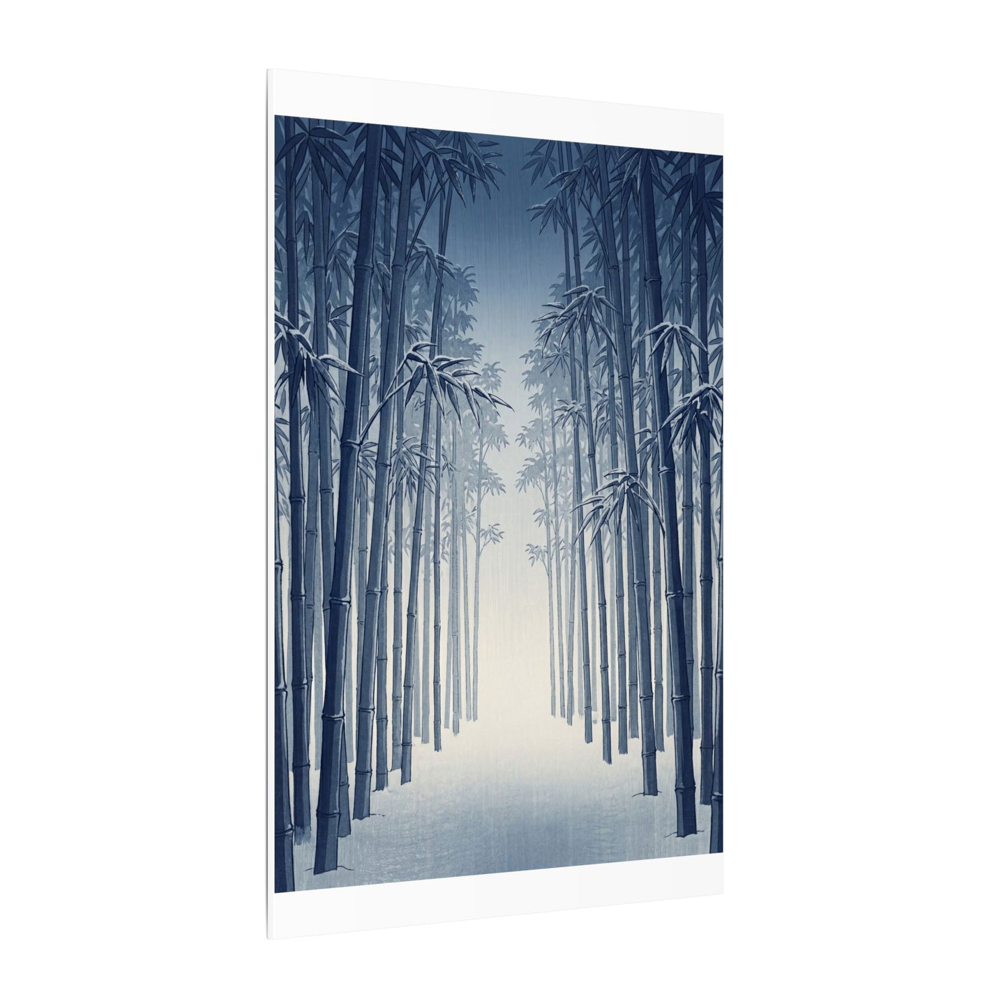 Bamboo Grove Canvas Art | Winter Zen Ukiyo E Inspired Art