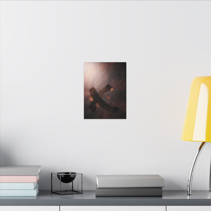 Moody Ink Brushstroke Canvas Art - Moody Minimal Dark Japandi