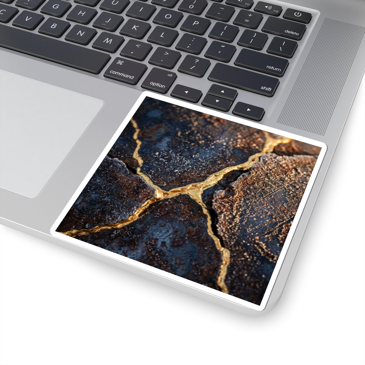 Kanso Rust Patina Sticker - Kintsugi Gold Vein Art Print