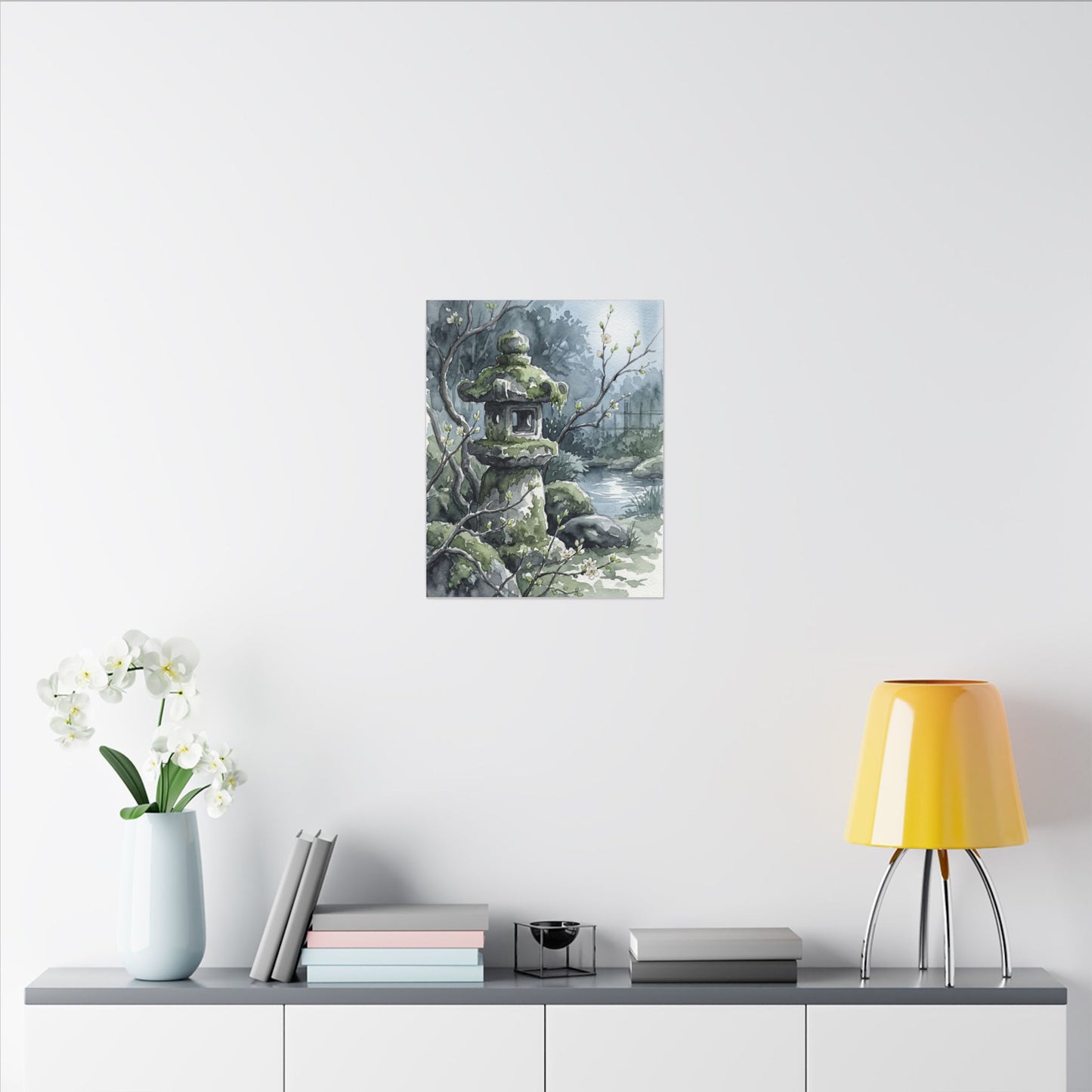 Moonlight Stone Lantern Canvas Art - Japandi Seijaku