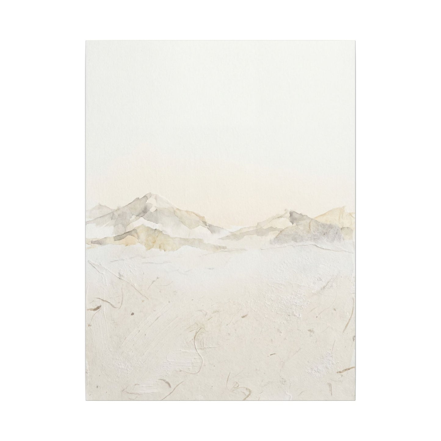 Mountain Mist Winter Canvas Art | Japandi Warm Design